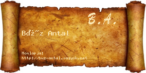 Búz Antal névjegykártya